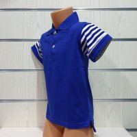 Нова детска спортно-елегантна блуза в синьо с яка от 1 годинка до 8 години, снимка 6 - Детски ризи - 30326181