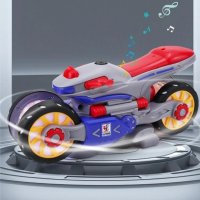 Каскаден музикален светещ мотоциклет 360°, снимка 2 - Музикални играчки - 42368446