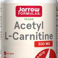 Jarrow Formulas, ацетил-L-карнитин, 500 mg, 120 вегански капсули, без глутен, без соя, без ГМО, снимка 1 - Хранителни добавки - 44497982
