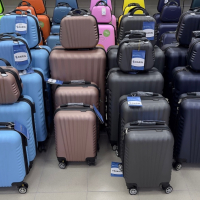 пътнически куфар+авио чанта лек здрав 100%ABS 55/39/20 4ри колела 360°, снимка 3 - Куфари - 44792376