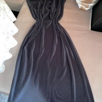 Нова дълга ежедневна черна рипс плисе еластична рокля рипс 44 нолер , снимка 8 - Рокли - 37612454