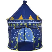 Детска палатка за игра + чанта за съхранение, Розова, Синя, 135х105 см, снимка 2 - Други - 39999617