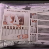 Нови брони за бебешка кошара Дишаща мрежа за легло бебе Защита, снимка 8 - Други - 39487345
