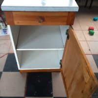 Единичен долен кухненски шкаф от чам с термоплот и,чекмедже и 2 прегради, снимка 2 - Шкафове - 44281435