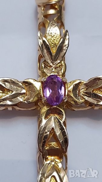 Златен кръст с александрит, снимка 1
