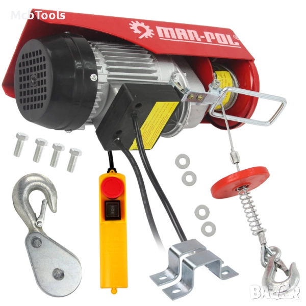 Електрическа въжена лебедка 125/250кг 12м 500W Mar-Pol, снимка 1