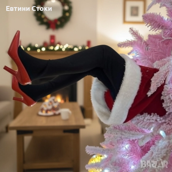 Коледна светеща Снежанка в чувала с движещи се крака, снимка 1