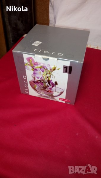 Ваза PASABAHCE FLORA аквариум -17см диаметър Нова!, снимка 1