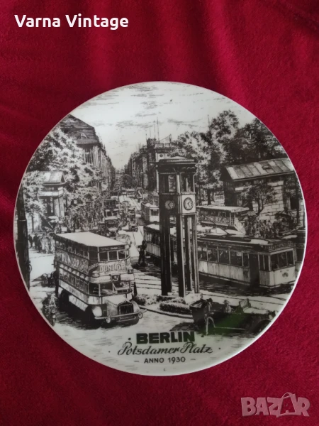 Колекционерска порцеланова чиния Берлин Потсдамер Плац 1930. Schedel Bavaria Германия, снимка 1