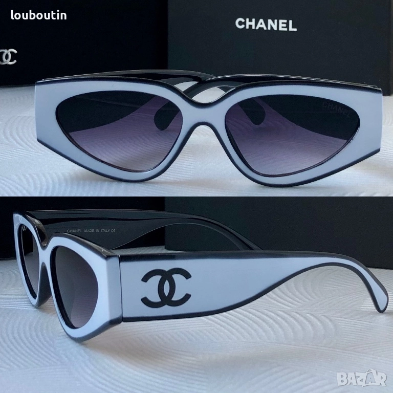 Дамски слънчеви очила котка бяло и черно, снимка 1