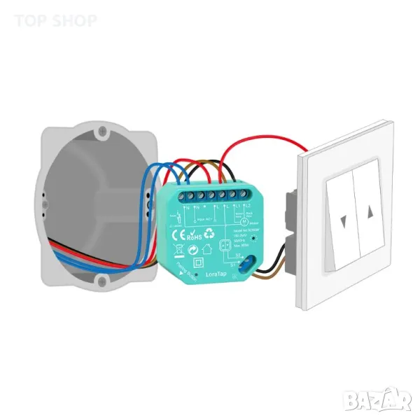 Модул за ролетни щори LoraTap,Безжично RF дистанционно управление 868MHz,Превключвател Щори, снимка 1