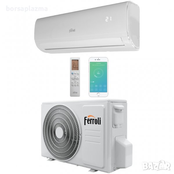 Климатик Ferroli Ambra S 12000 BTU Wi-Fi, Клас A++, Функция Follow me, 2CP0002F/2CP0006F, Бял, снимка 1