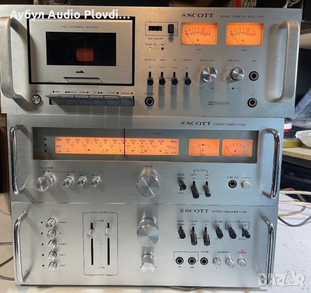 Scott A-426 Усилвател  Scott T-526L Радио Skott CD-67 Касетефон  Сет Rack system , снимка 1