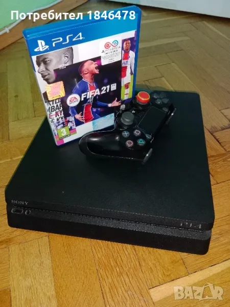 Playstation 4 slim в перфектно състояние +1 игра, снимка 1