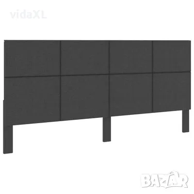 vidaXL Табла за спалня тъмносива текстил 200x200 см（SKU:287479）, снимка 1