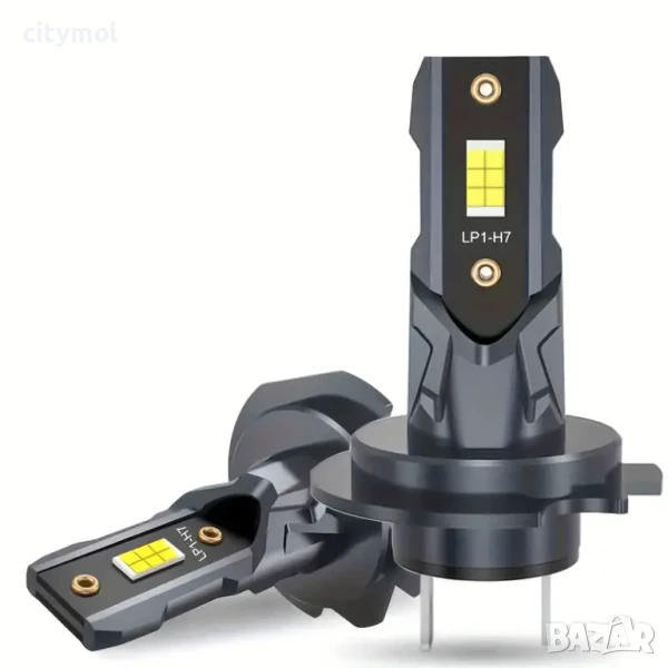 LED лампи за фарове, H7 3570, plug-and-play - комплект 2 бр., снимка 1