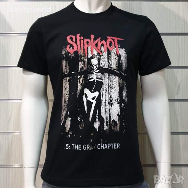 Нова мъжка тениска с дигитален печат на музикалната група SLIPKNOT - The Gray Chapter, снимка 1