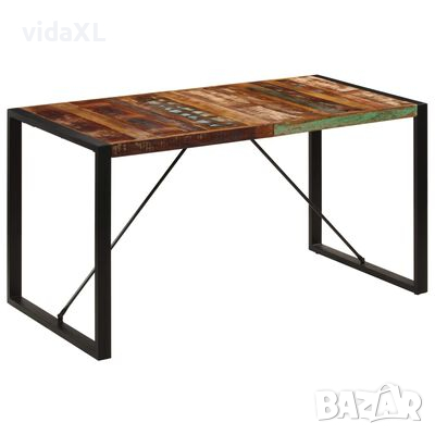 vidaXL Трапезна маса, 140x70x75 cм, регенерирано дърво масив(SKU:247439, снимка 1