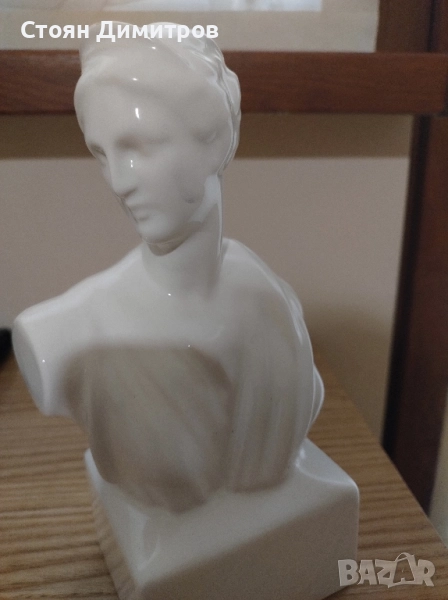 Класически порцеланов бюст на богиня Дияна, перфектно изпълнение чиста, нова , снимка 1