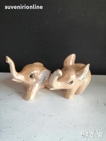 двойка порцеланови слончета, снимка 1