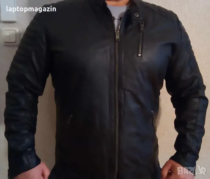 Кожено яке JACK & JONES, снимка 1
