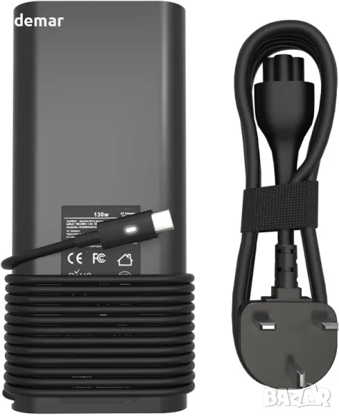 130W USB C зарядно за лаптоп за Dell XPS 15/17, Precision, Latitude, снимка 1