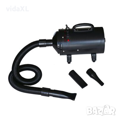vidaXL Сешоар за кучета с 3 накрайника, черен, 2400 W（SKU:170044, снимка 1