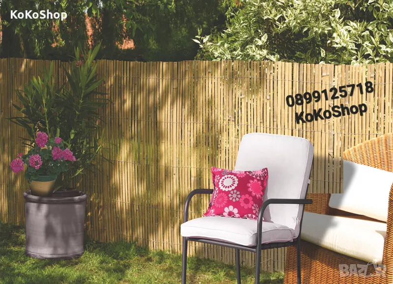 Бамбукова ограда-3х1 метра/преграда за балкон,градина,тераса, снимка 1