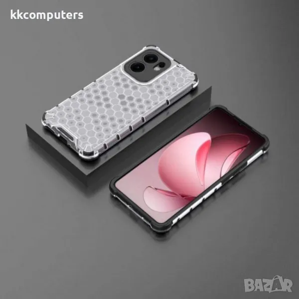 OPPO Reno13 F 5G Силиконов Калъф Honeycomb TPU и Протектор, снимка 1