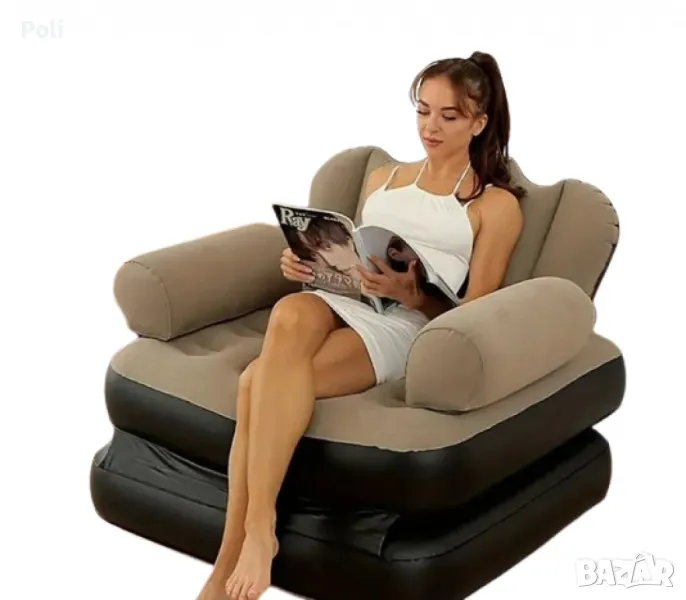 Надуваем фотьойл 5 в 1 SuperSofa - пет вида комфорт в едно удобно решение, снимка 1