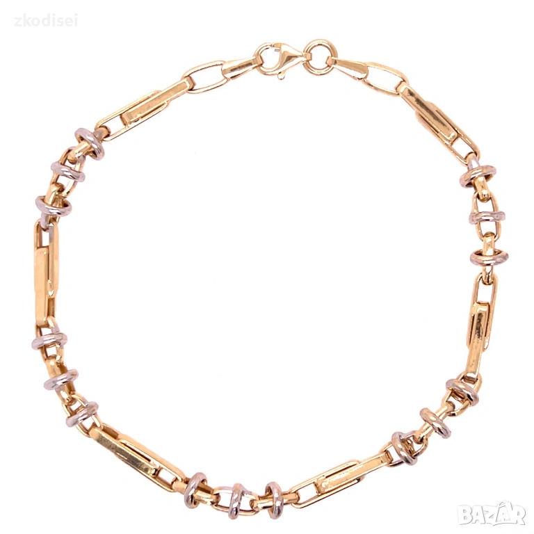 Златна мъжка гривна 3,39гр. 20,0см. 14кр. проба:585 модел:37715-6, снимка 1