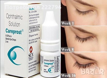 Серум за удължаване на мигли Careprost (Latisse), снимка 1