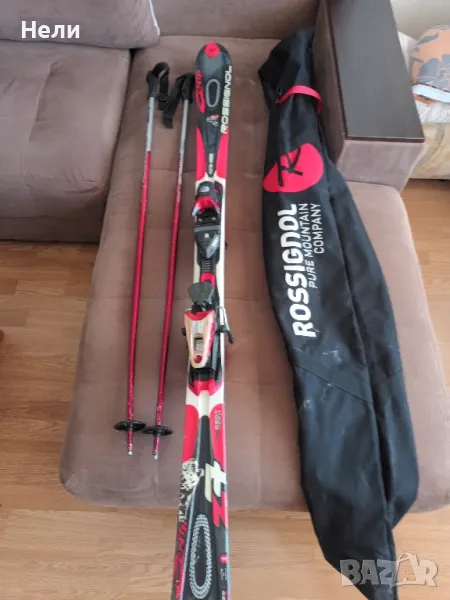 Ски, ски автомати, щеки, и калъф Rossignol , снимка 1