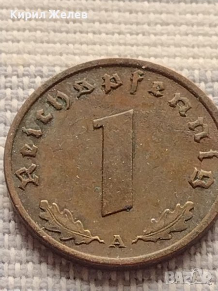 Монета 1 райхсфенинг 1939г. Германия Трети Райх с СХВАСТИКА за КОЛЕКЦИЯ 33019, снимка 1