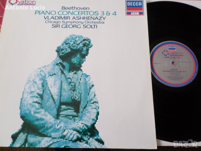 Beethoven - Piano concertos 3 +4 - Ashkenazy - Georg Solti - CSO, снимка 1