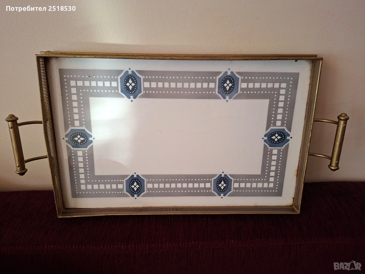 Стар порцеланов поднос, снимка 1