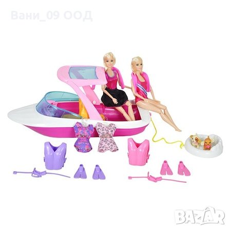 Кукла Барби с яхта и приятелка , снимка 1