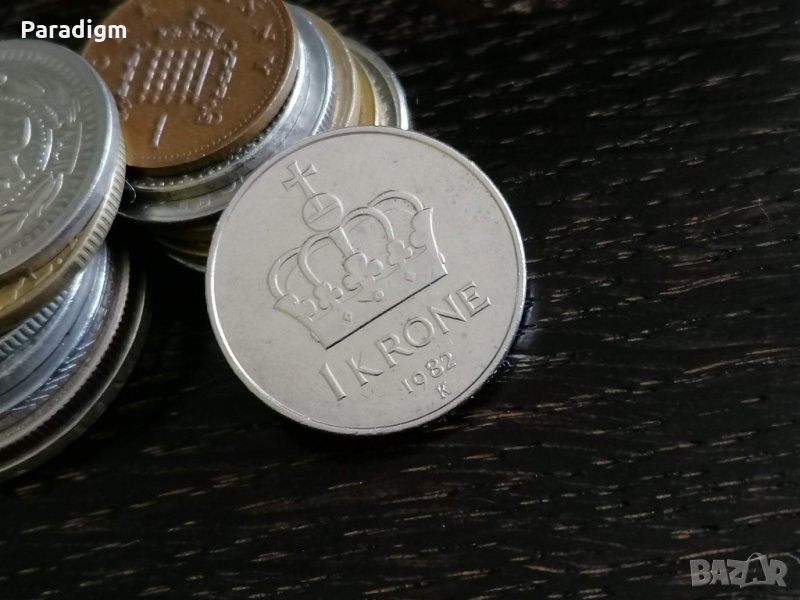 Mонета - Норвегия - 1 крона | 1982г., снимка 1