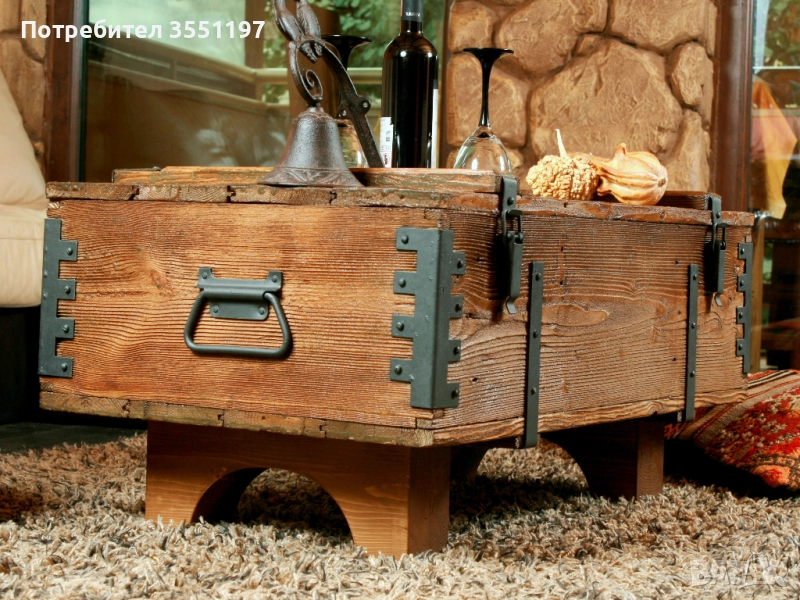 Холна маса от сандък с място за багаж, снимка 1