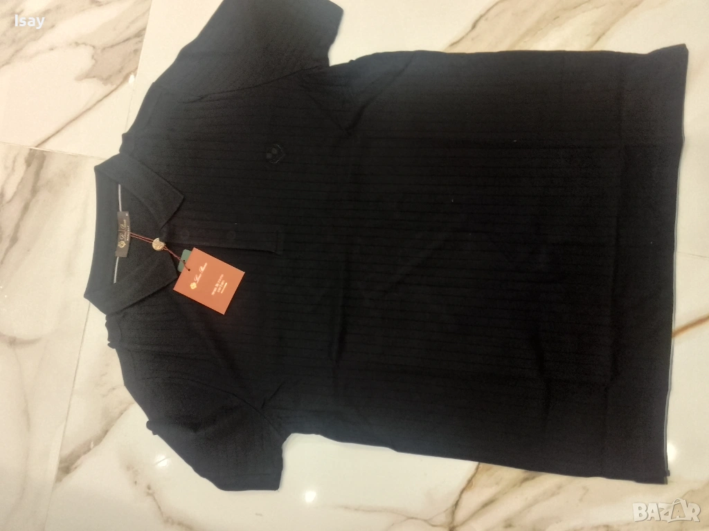 Мъжка тениска ЛОРО ПИАНА в черен цвят , снимка 1