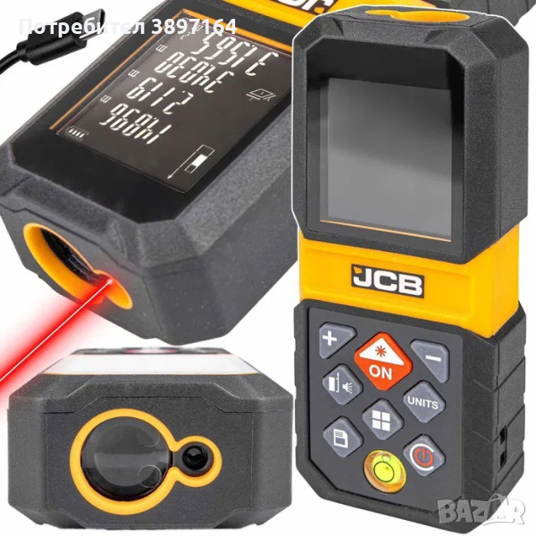 Акумулаторна лазерна ролетка JCB 80м , LDM-80, снимка 1