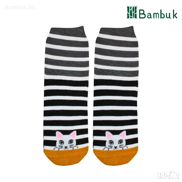 Дамски чорапи за весело настроение “Криещи се котенца”, снимка 1