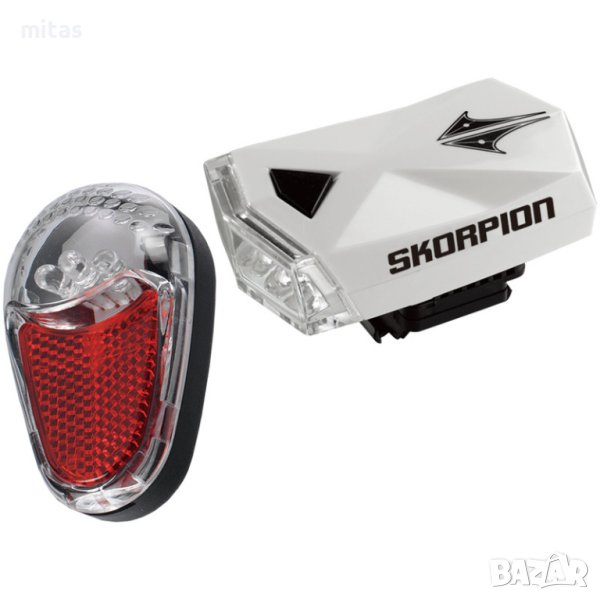 Комплект LED светлини за велосипед предна и задна ALS-011, снимка 1