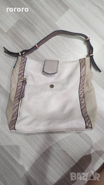 Чанта в бежово и кафяво, снимка 1