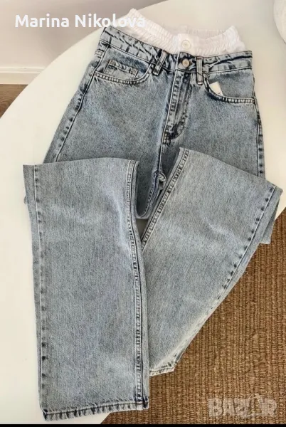 Дънки с двойна талия, снимка 1