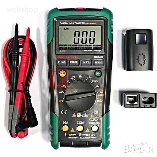 Цифров Мултиметър MASTECH , Мултицет със зумер и интерфейс MS8235 VAC/VDC | AAC/ADC | OHM | Hz | NCV, снимка 1