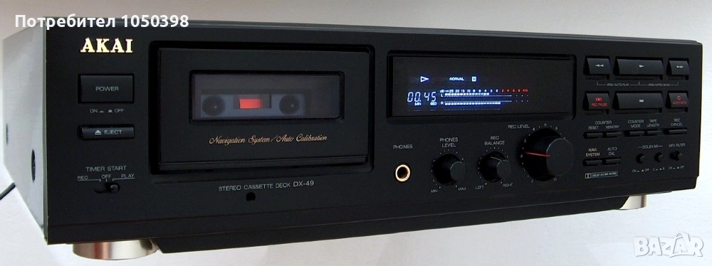 Перфектен дек AKAI DX-49- Две глави и два мотора- Японски-Като Нов., снимка 1