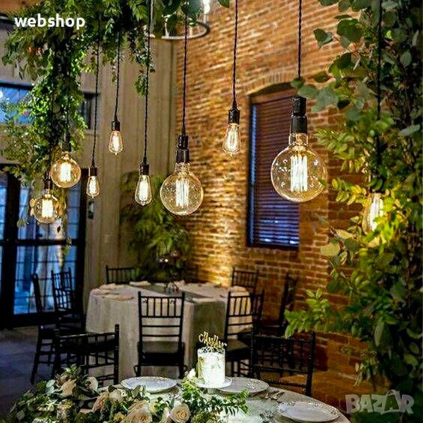 4W МАЛКА РЕТРО ВИНТИДЖ LED КРУШКА E27, LED BULB 2700K, КЕХЛИБАР С ОГЛЕДАЛНА ПОВЪРХНОСТ, снимка 1