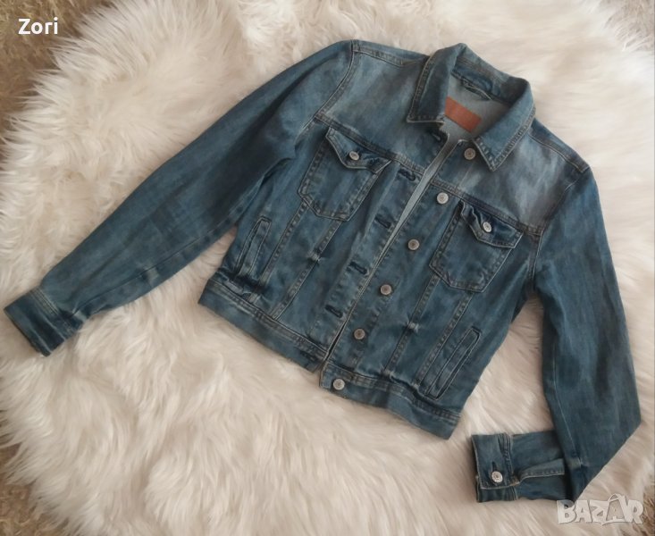 СТРАХОТНО дънково късо яке с изтъркан ефект, снимка 1