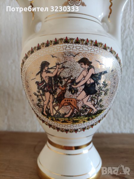 Порцеланова ваза 24 карата Гърция нова, снимка 1